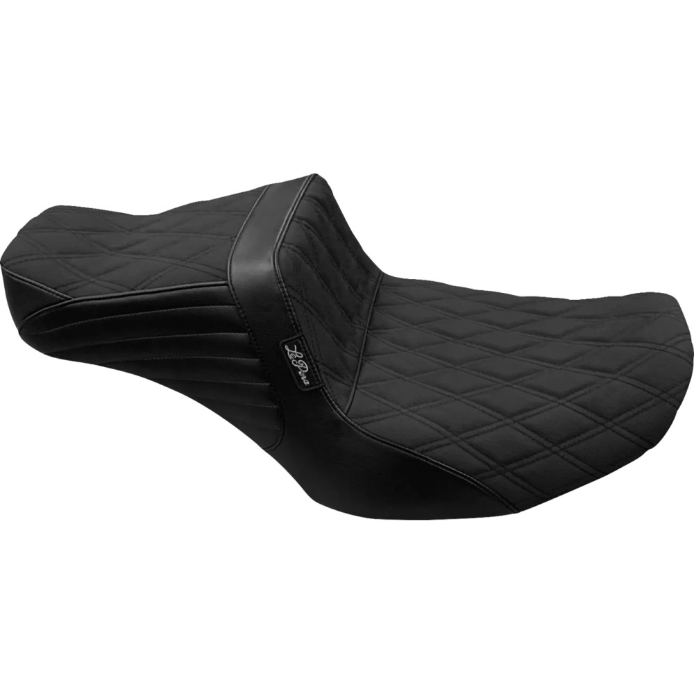 Asiento Tailwhip — 2 plazas, delantero 32 cm, trasero 26,5 cm, negro