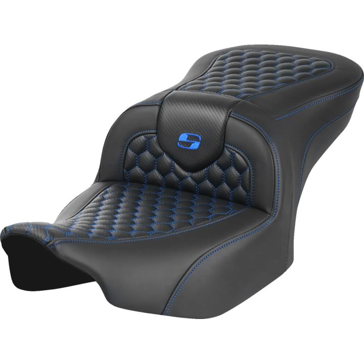 Honeycomb Roadsofa™ Seat — 77.5 cm overall, Black, Blue