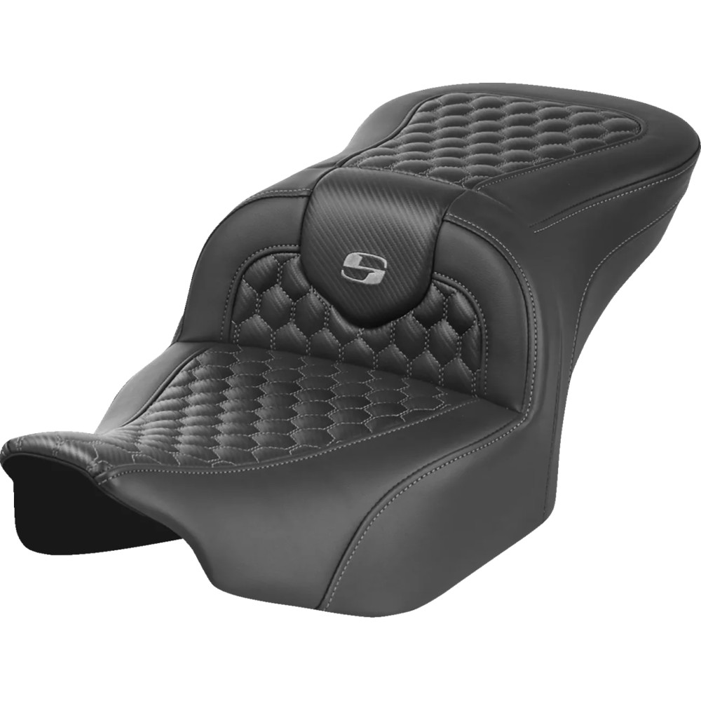 Honeycomb Roadsofa™ Seat — 30.5 in overall, 14 in driver width, Black/Gray