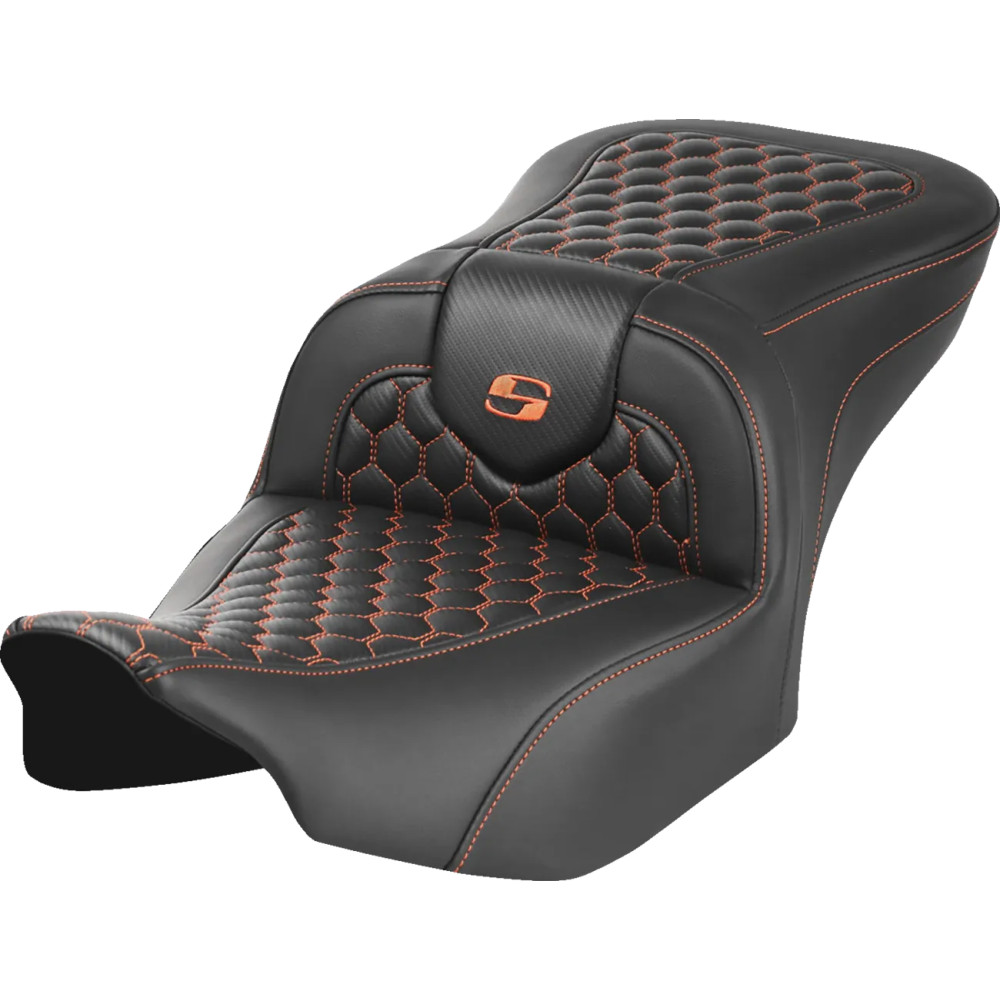 Honeycomb Roadsofa™ Seat — 30-1/2" overall, Black/Orange