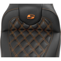 Roadsofa™ Lattice Stitch Seat — 77.5 cm (30.5 in), Black, Orange