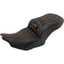 Roadsofa™ Lattice Stitch Seat — 77.5 cm (30.5 in), Black, Orange