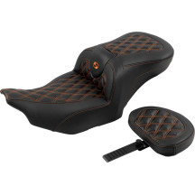 Roadsofa™ Lattice Stitch Seat — 77.5 cm (30.5 in), Black, Orange