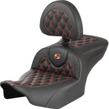 Roadsofa™ Lattice Stitch Seat — 77.5 cm (30.5 in), Black, Orange