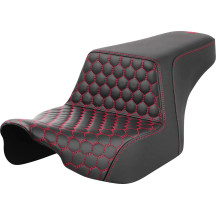 Honeycomb Step-Up Seat — 77.5 cm overall, fits standard tank, Black, Red
