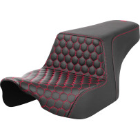 Honeycomb Step-Up Seat — 77.5 cm overall, fits standard tank, Black, Red