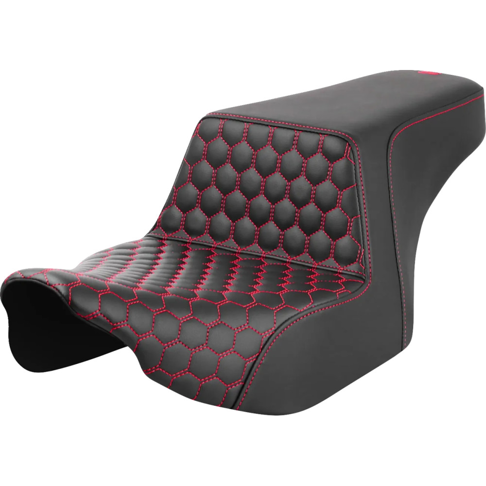 Honeycomb Step-Up Seat — 77.5 cm overall, fits standard tank, Black, Red