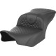 Dragon Scale Stitch RoadSofa™ Seat — 16" driver length, 14" driver width, Black