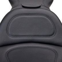Explorer™ Seat — Overall length 31 in, Fits Softail Deluxe FLSTN (requires removal of OEM luggage rack)