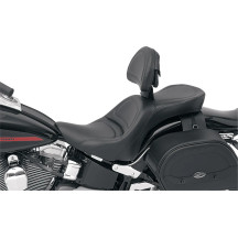 Explorer™ Seat — Overall length 31 in, Fits Softail Deluxe FLSTN (requires removal of OEM luggage rack)