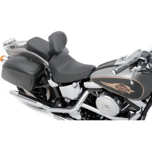 Backrest Compatible Solo Seat — 47 cm overall length, 30.5 cm rider length, 28 cm rider width, Black