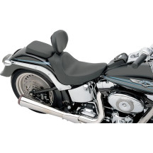 Backrest Compatible Solo Seat — 23-1/4 in overall length, black, backrest receptacle