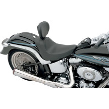 Backrest Compatible Solo Seat — 23-1/4 in overall length, black, backrest receptacle