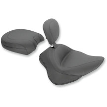 Wide Solo Seat with Removable Backrest — 15 in L, 16 in W, Backrest 7 in H×12 in W, Black