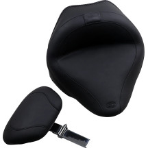 Wide Solo Seat with Removable Backrest — 15 in L, 16 in W, Backrest 7 in H×12 in W, Black
