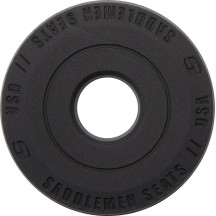 Dominator Pillion Pad — 31.8 cm rear length, 28 cm rear width, Black, Gray