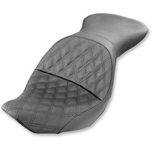 Explorer Lattice Stitch Seat — Driver 33 cm (13"), width 28 cm (11"), fits tank standard, Black