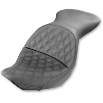 Explorer Lattice Stitch Seat — Driver 33 cm (13"), width 28 cm (11"), fits tank standard, Black