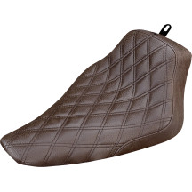 Renegade Lattice Stitch Solo Seat — 34.5 cm (13.5 in) length, 33 cm (13 in) width, Brown