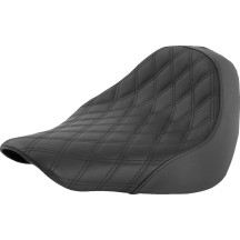 Renegade Lattice Stitch Solo Seat — 33 cm length, 32.5 cm width, Black