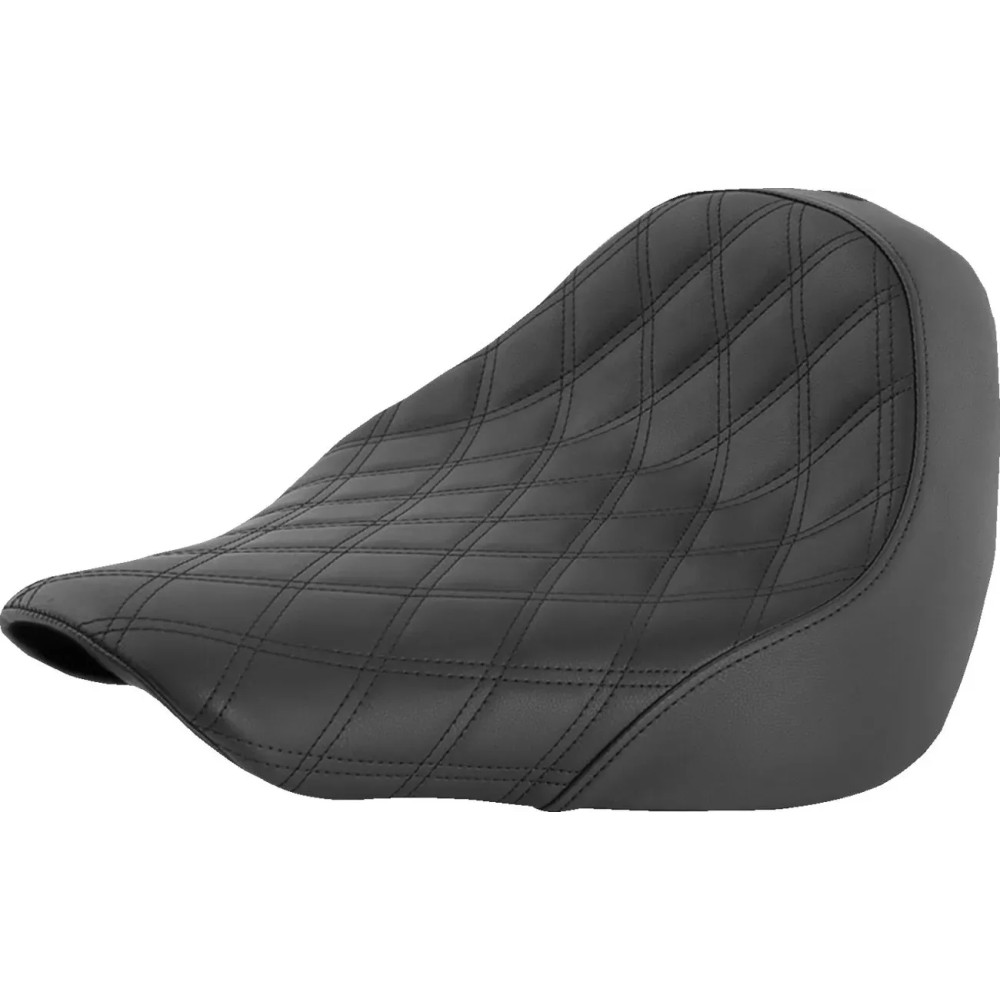Renegade Lattice Stitch Solo Seat — 33 cm length, 32.5 cm width, Black