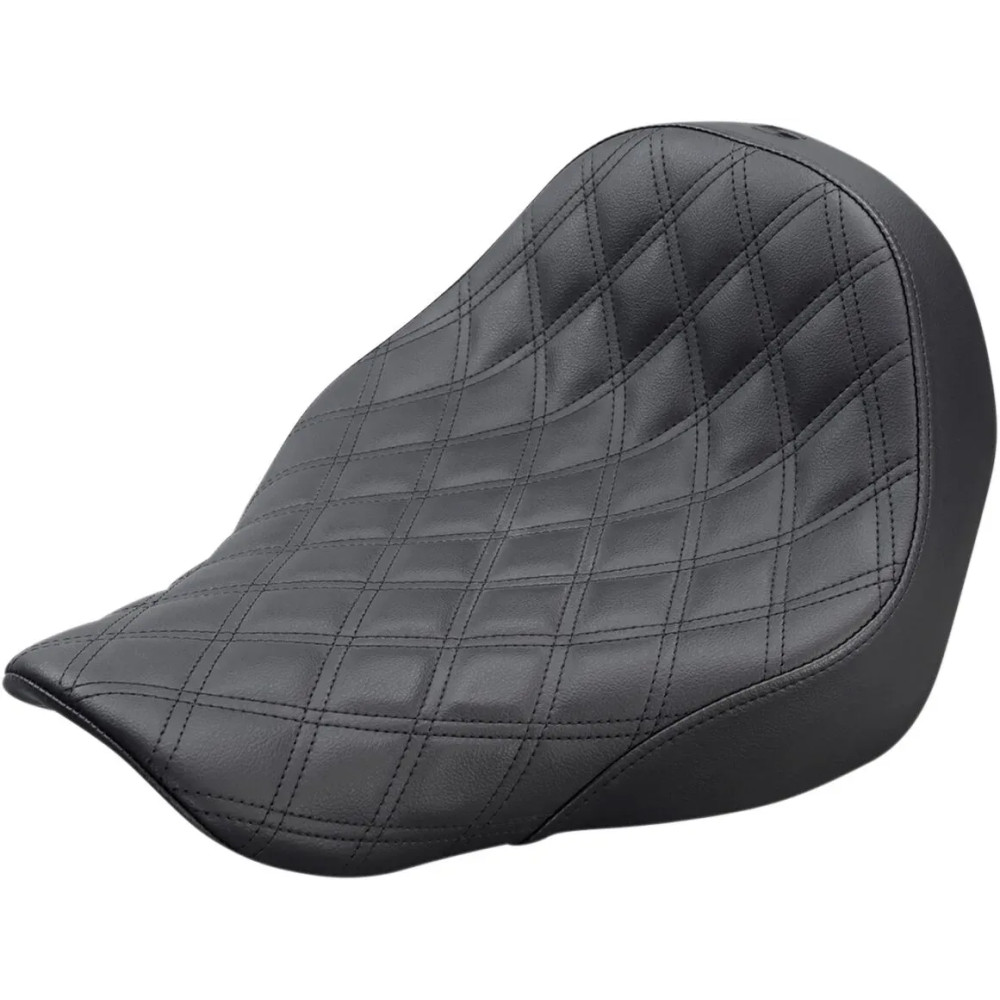 Renegade Lattice Stitch Solo Seat — 49 cm overall length, 33 cm width, Black