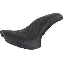 Profiler™ Lattice Stitch Seat — 2-Up, Driver 33×23 cm, Rear 28×13 cm, Fits Standard tank, Black