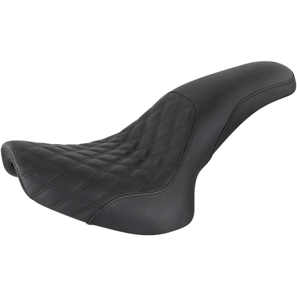 Profiler™ Lattice Stitch Seat — 2-Up, Driver 33×23 cm, Rear 28×13 cm, Fits Standard tank, Black