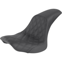 Profiler™ Lattice Stitch Seat — Black, driver 34.5×28 cm, rear 30.5×13 cm