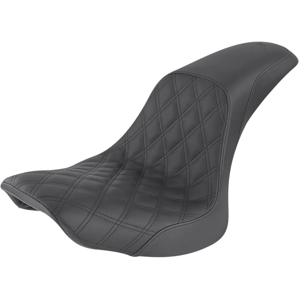 Profiler™ Lattice Stitch Seat — Black, driver 34.5×28 cm, rear 30.5×13 cm