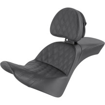 Explorer Lattice Stitch Seat — 2-up, 78.5 cm (31") overall, Driver 37×33 cm, Black