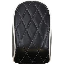 Bare Bones Series Pillion Pad — 25.5 cm (10") rear, 15–18 cm (6"–7") tapered, Black, fits standard tank