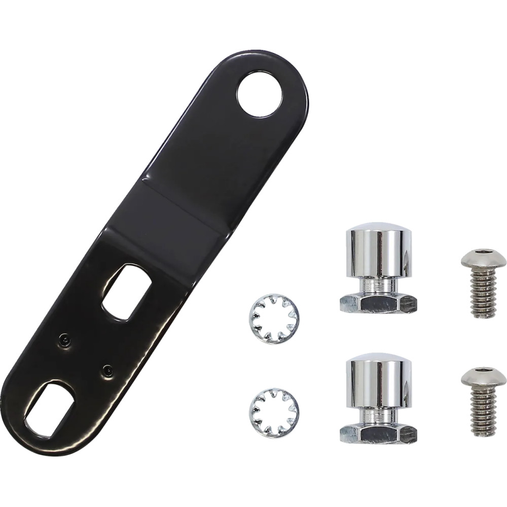 Bare Bones Series Pillion Pad — 23 cm (9"), 16.5–18 cm (6.5"–7") tapered, Standard fitment, Black