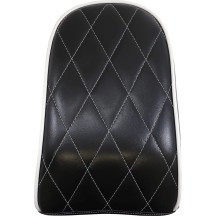 Bare Bones Series Pillion Pad — 23 cm (9") rear, 16.5–18 cm (6.5"–7") tapered, fits standard tank, Black
