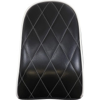 Bare Bones Series Pillion Pad — 23 cm (9") rear, 16.5–18 cm (6.5"–7") tapered, fits standard tank, Black