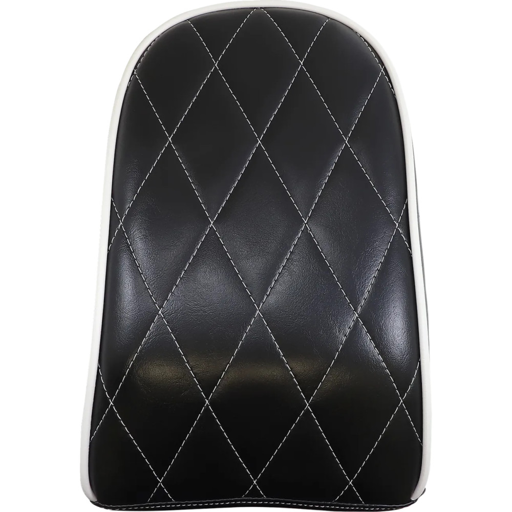 Bare Bones Series Pillion Pad — 23 cm (9") rear, 16.5–18 cm (6.5"–7") tapered, fits standard tank, Black