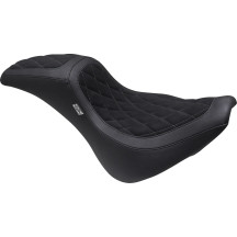Kodlin Signature Series Fastback™ Seat — 29 cm (11-1/2") driver, 14 cm (5-1/2") rear, One-piece 2-up, Black, Gray