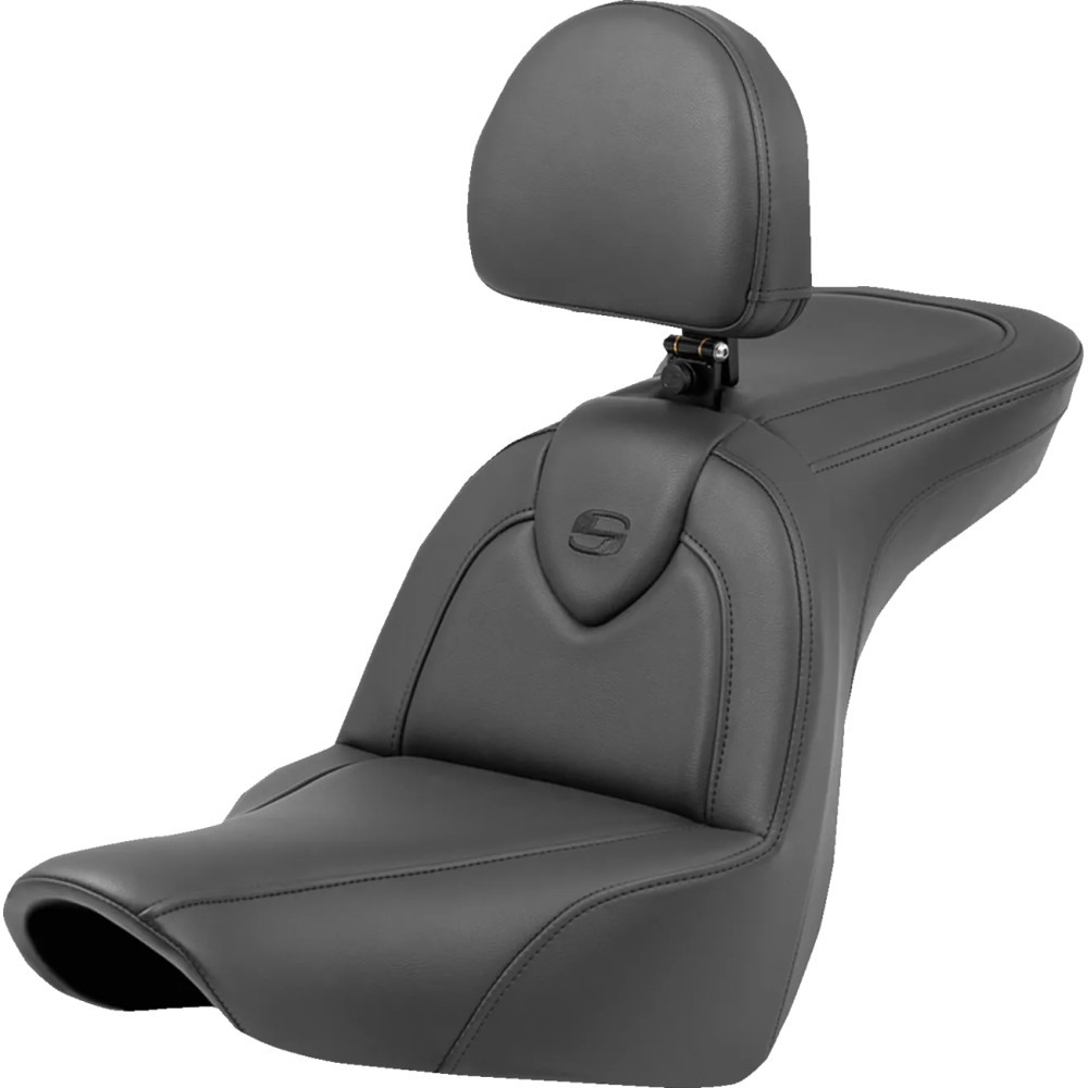 Roadsofa™ Standard Reach Seat — Black, Driver 14.5" x 13", Fits standard tank