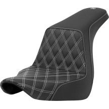 Lattice Stitch Step-Up Seat — Black, 73 cm overall length