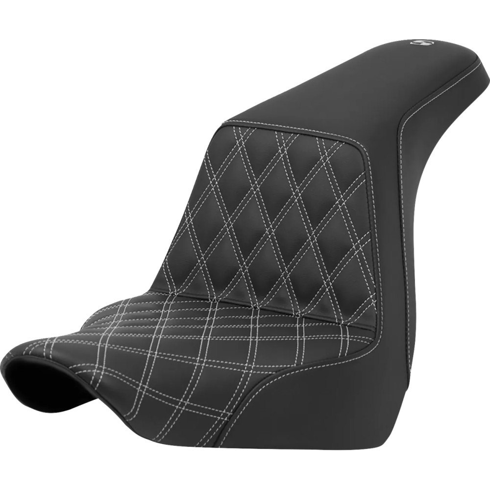 Lattice Stitch Step-Up Seat — Black, 14-1/4" driver, 28-3/4" overall