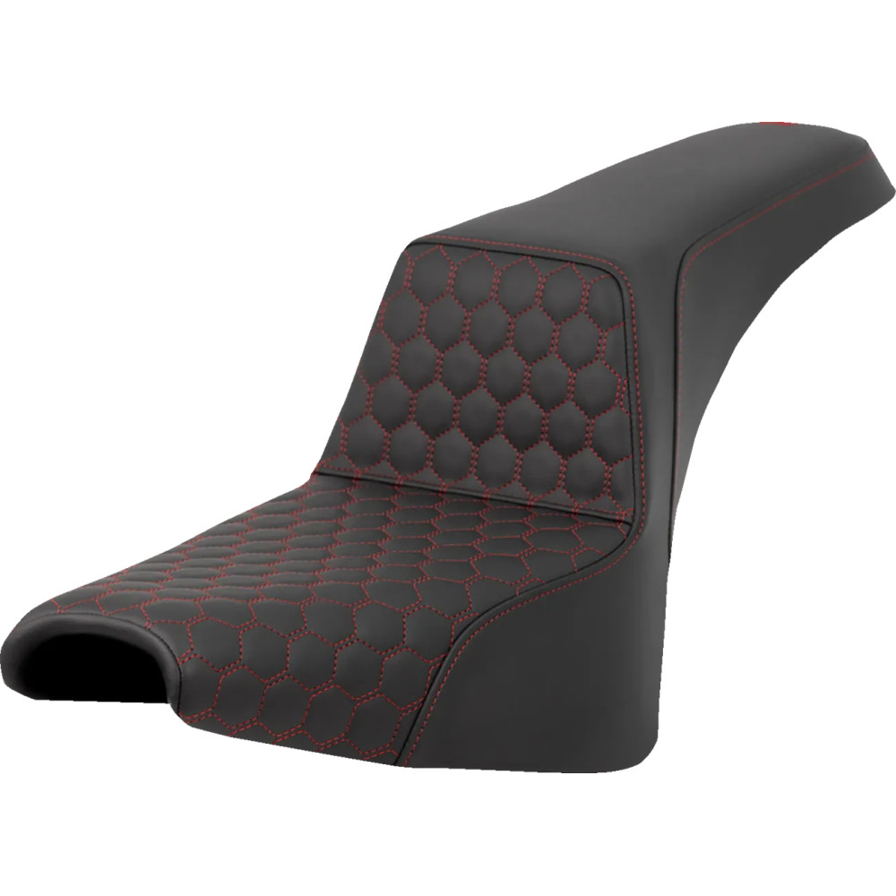 Honeycomb Step-Up Seat — 73.5 cm (29") overall, 26 cm (10-1/4") driver width, Black, Red