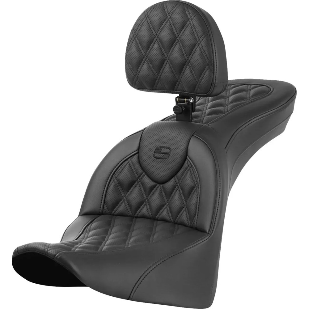 Roadsofa™ Lattice Stitch Seat — 2-Up, Black