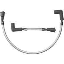 Braided Spark Plug Wire — 8 mm, 51.5 cm, Chrome