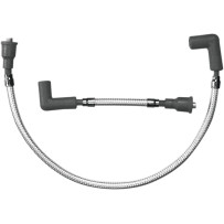 Braided Spark Plug Wire — 8 mm, 51.5 cm, Chrome