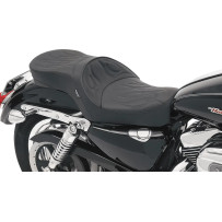 Low-Profile Touring Seat — Black, driver 16-3/4" × 12-1/2", overall 27"