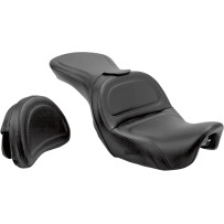 Explorer™ Seat — Softail Deluxe FLSTN fitment (requires removal of OEM luggage rack), Black