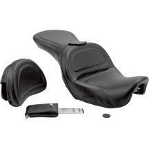Explorer™ Seat — Softail Deluxe FLSTN fitment (requires removal of OEM luggage rack), Black