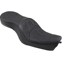 Low-Profile Touring Seat — Black, driver 16-3/4" × 12-1/2", overall 27"
