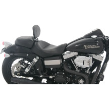 Wide Solo Seat with Removable Backrest — 19" overall, 16" driver length, 16-1/2" driver width, Backrest 7" × 12", Black