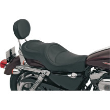Low-Profile Wide Touring Seat — 27" overall, 14" width, fits 17 L tank, Black